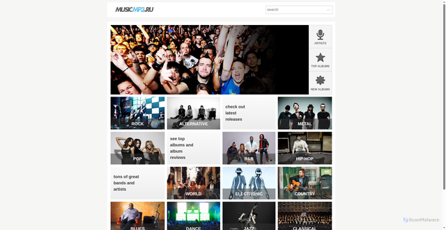 Security scan screenshot of https://musicmp3.ru