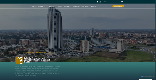 Security scan screenshot of https://geometrilatina.it/