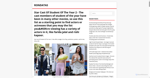 Security scan screenshot of https://sataron.pages.dev/posts/star-cast-of-student-of-the-year-2/