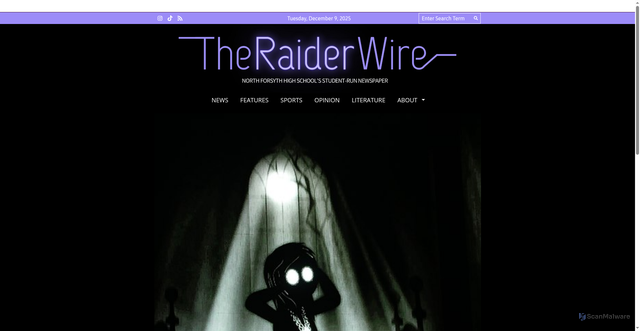 Security scan screenshot of https://nfhsraiderwire.com/