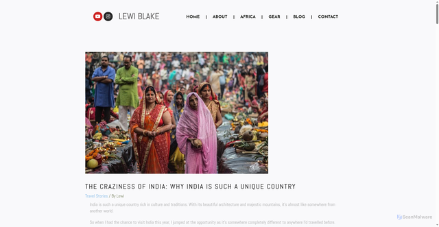 Security scan screenshot of https://lewiblake.com/craziness-india/