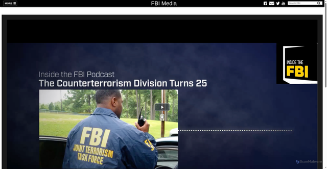 Security scan screenshot of https://multimedia.fbi.gov/item?type=video&id=720