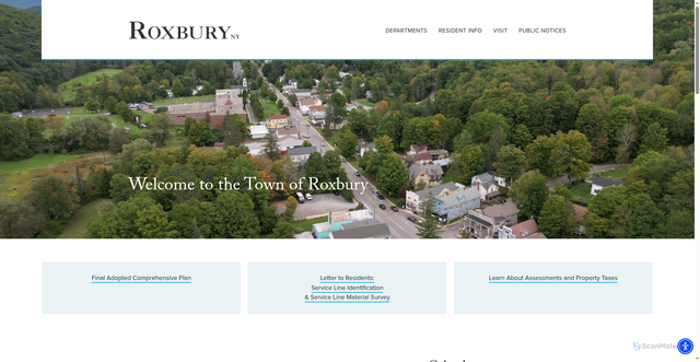 Security scan screenshot of https://www.roxburyny.com/