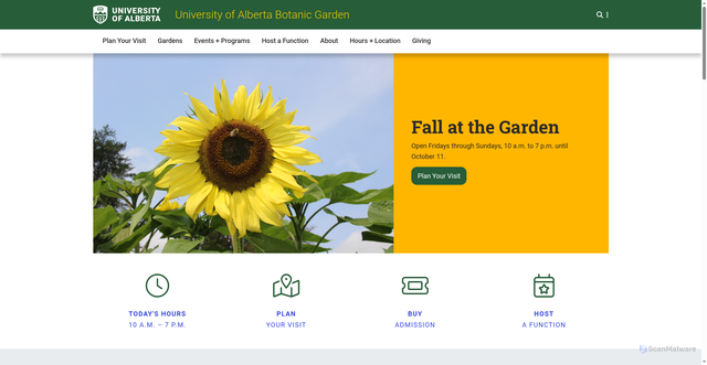 Security scan screenshot of https://uabg.ualberta.ca