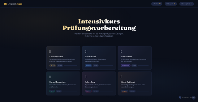 Security scan screenshot of https://b2-deutsch-uebungen-ip6ui86sp2.edgeone.app/b2_deutsch_uebungen.html