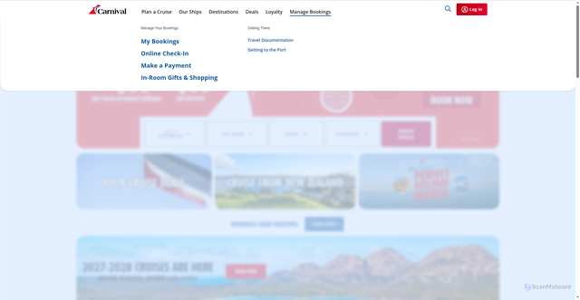 Security scan screenshot of https://www.carnival.com.au/