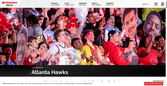 Security scan screenshot of https://www.statefarmarena.com/teams/detail/hawks