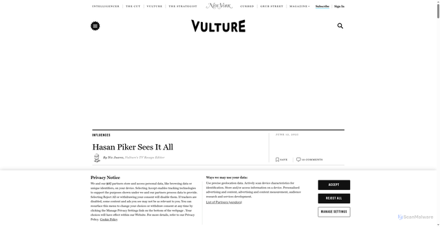 Security scan screenshot of https://www.vulture.com/article/hasan-piker-twitch-stream-influences.html