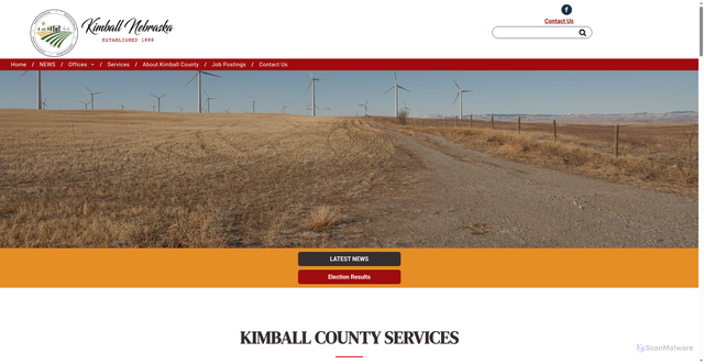 Security scan screenshot of https://www.kimballcountyne.gov/