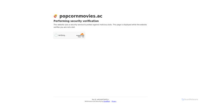 Security scan screenshot of https://popcornmovies.ac/