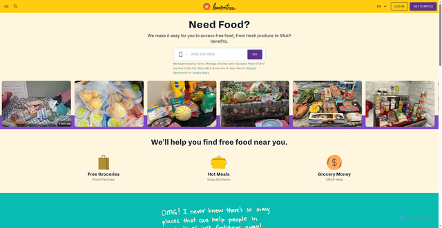 Security scan screenshot of https://foodhelpline.org