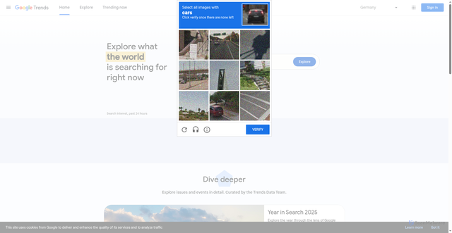Security scan screenshot of https://trends.google.com/trends/