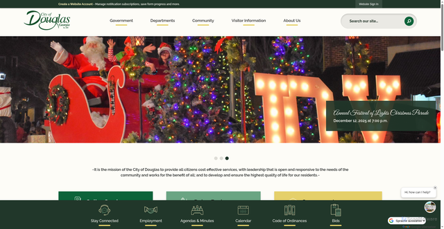 Security scan screenshot of https://cityofdouglasga.gov/