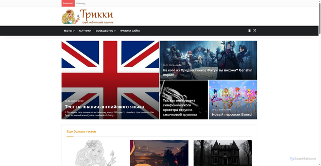 Security scan screenshot of https://trikky.ru