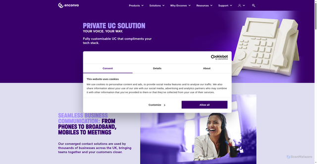 Security scan screenshot of https://networktelecom.co.uk