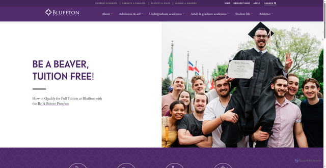 Security scan screenshot of https://www.bluffton.edu/