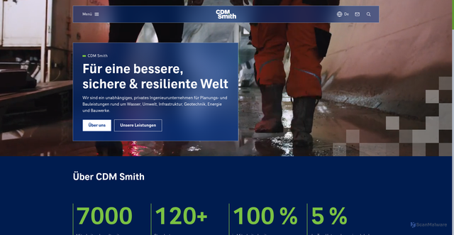 Security scan screenshot of https://cdmsmith.com