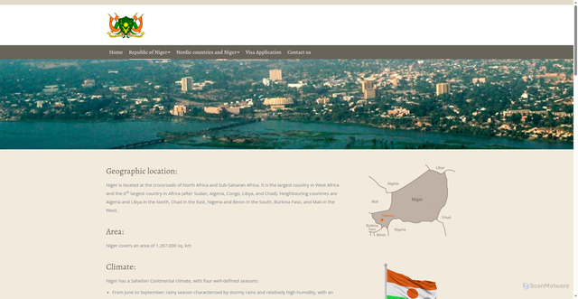 Security scan screenshot of https://niger.dk/republic-of-niger/