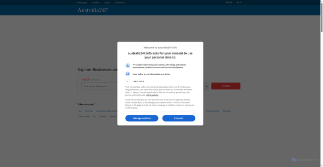 Security scan screenshot of https://australia247.info