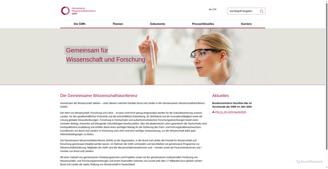 Security scan screenshot of https://www.gwk-bonn.de/