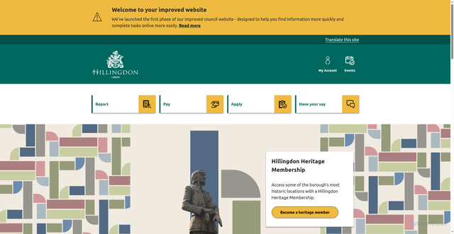 Security scan screenshot of https://pre.hillingdon.gov.uk/