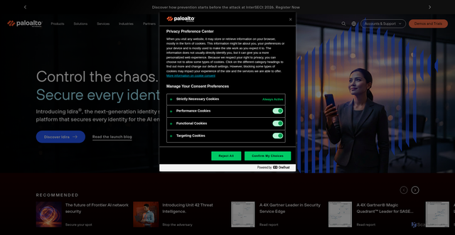 Security scan screenshot of https://idp-proxy.talon-sec.com