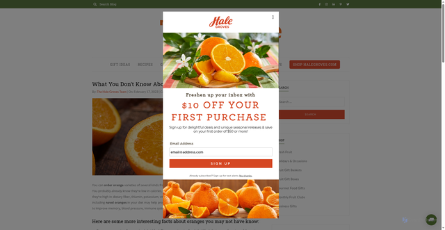 Security scan screenshot of https://www.halegroves.com/blog/what-you-dont-know-about-oranges/?srsltid=AfmBOooxTcaHUkmo6BBoOn-6gsELFq2X13S_BZKlwui8mK6wSwetF6PN