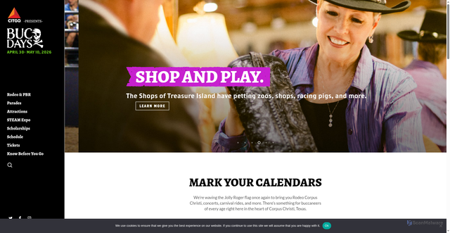 Security scan screenshot of https://bucdays.com/