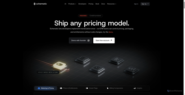 Security scan screenshot of https://schematichq.com