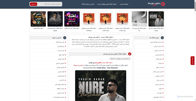 Security scan screenshot of https://download1music.ir