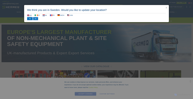 Security scan screenshot of https://hermeq.com