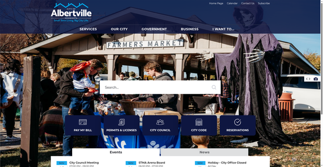 Security scan screenshot of https://www.albertvillemn.gov/