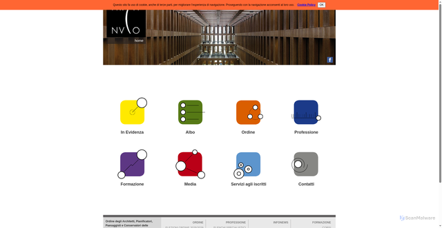 Security scan screenshot of https://www.architettinovaravco.it/