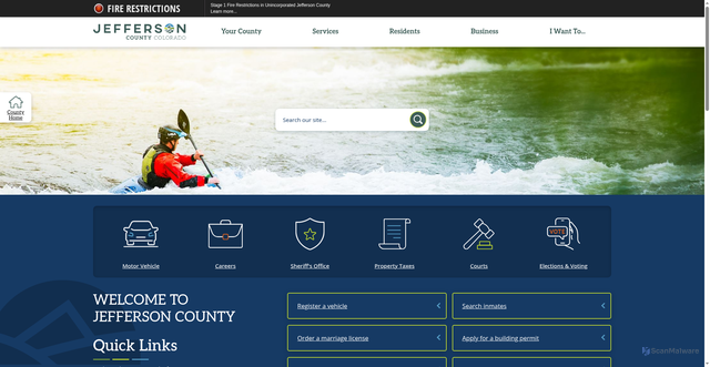 Security scan screenshot of https://www.jeffco.us/
