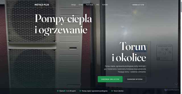 Security scan screenshot of https://instalsplus-torun.pages.dev/