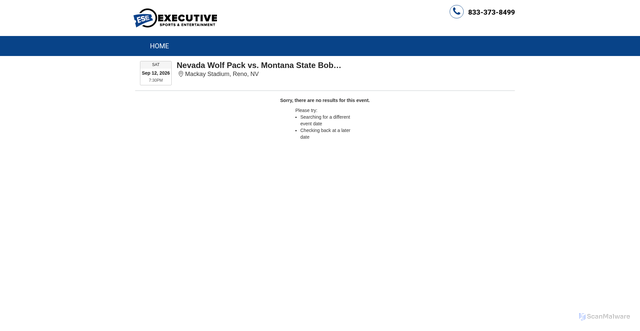 Security scan screenshot of https://www.esetickets.com/Events/3400094/Montana-State-Bobcats-at-Nevada-Wolf-Pack-Football-Tickets
