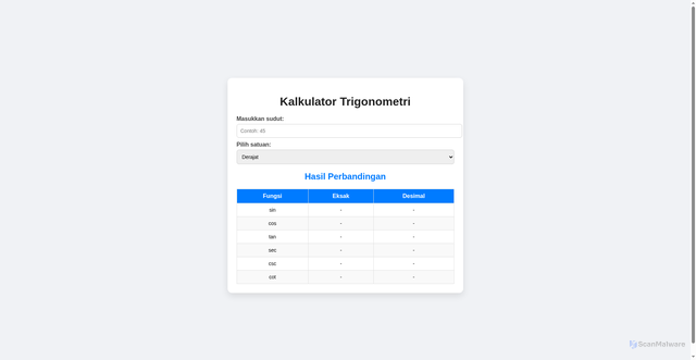 Security scan screenshot of https://sam-kalkulator-6t0qgtd056.edgeone.app/