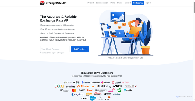 Security scan screenshot of https://open.er-api.com