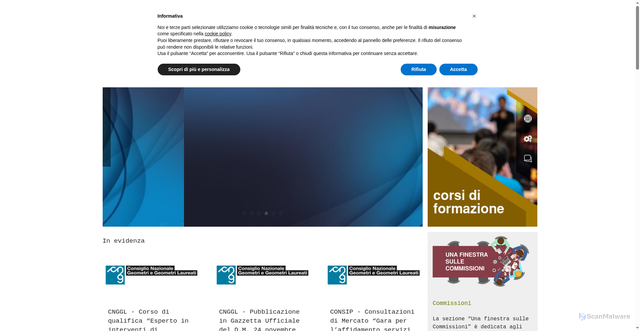 Security scan screenshot of https://www.collegiogeometri.mb.it/it/