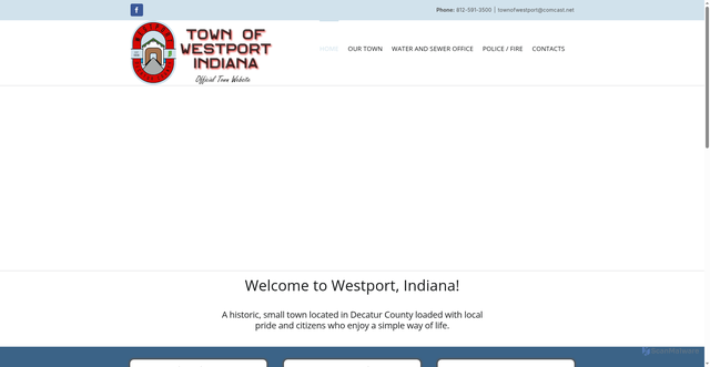 Security scan screenshot of https://townofwestportindiana.com/