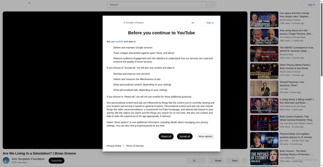 Security scan screenshot of https://www.youtube.com/watch?v=U0iSdRGOQ1M&utm_source=Receive+News+from+the+John+Templeton+Foundation&utm_campaign=430e47a030-EMAIL_CAMPAIGN_2025_templetonideas_20251231&utm_medium=email&utm_term=0_-42837b4b08-97355777