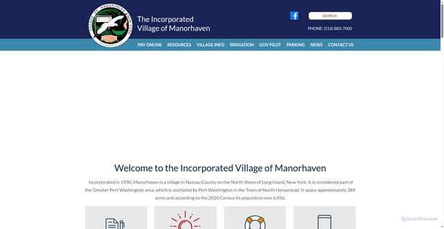 Security scan screenshot of https://manorhaven.gov/