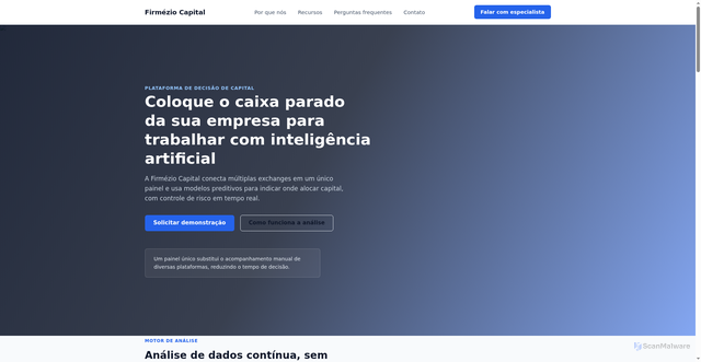 Security scan screenshot of https://www.firmeziocapital.net/