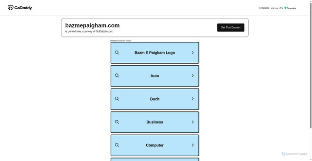 Security scan screenshot of https://bazmepaigham.com
