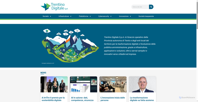 Security scan screenshot of https://www.trentinodigitale.it/