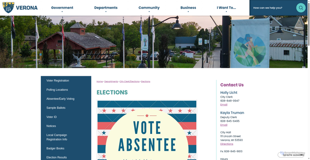 Security scan screenshot of https://www.veronawi.gov/457/Elections