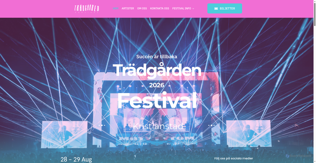 Security scan screenshot of https://tradgardenfestival.se/