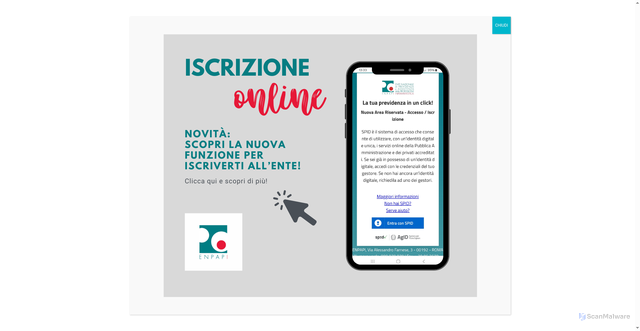 Security scan screenshot of https://www.enpapi.it/