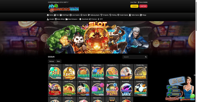Security scan screenshot of https://tierbansoswin.com/desktop/game/slot/ggsoft