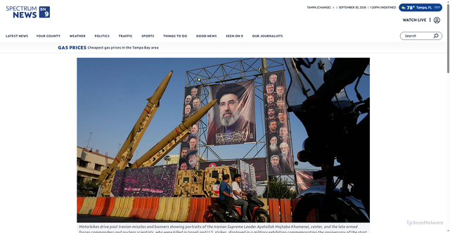 Security scan screenshot of https://www.baynews9.com/fl/tampa/international/2026/09/30/iran-indicates-it-s-received-u-s--response-to-ioffer-on-ending-war